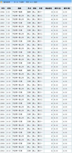 宁波客运中心汽车时刻表_宁波客运中心汽车时刻表查询